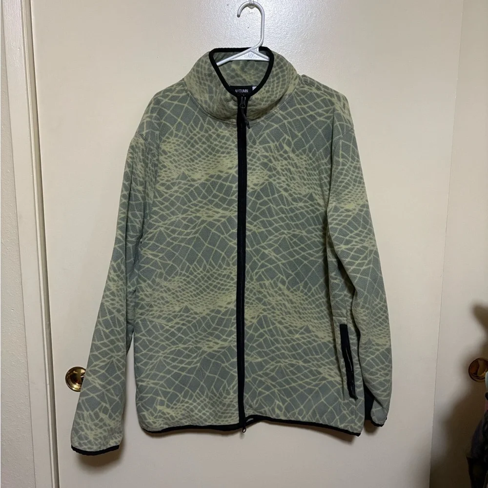 Men's Olive Patterned Jacket